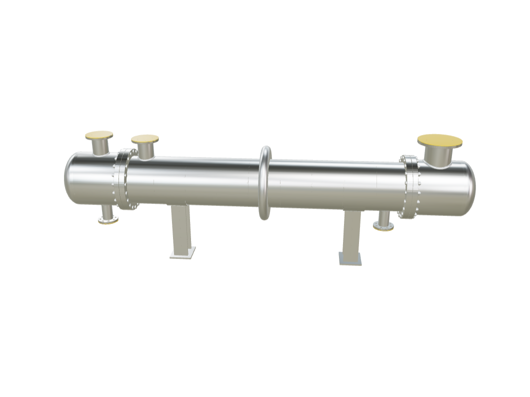Rohrbündelwärmetauscher – 3D-Ansicht